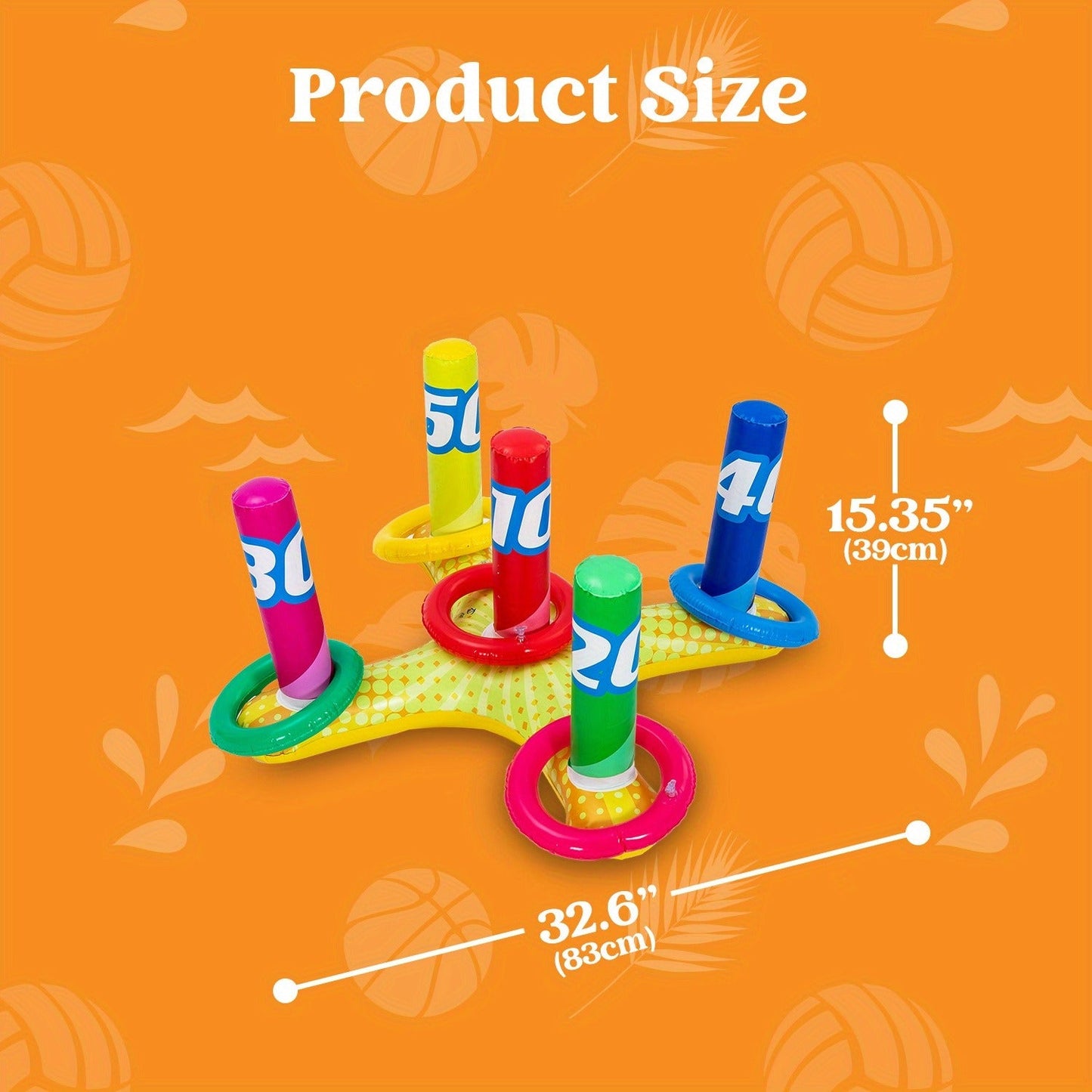 Inflatable Pool Toss Game Set – 2-in-1 Ring Toss & Cornhole Floating Swimming Pool Party Games for Kids & Adults