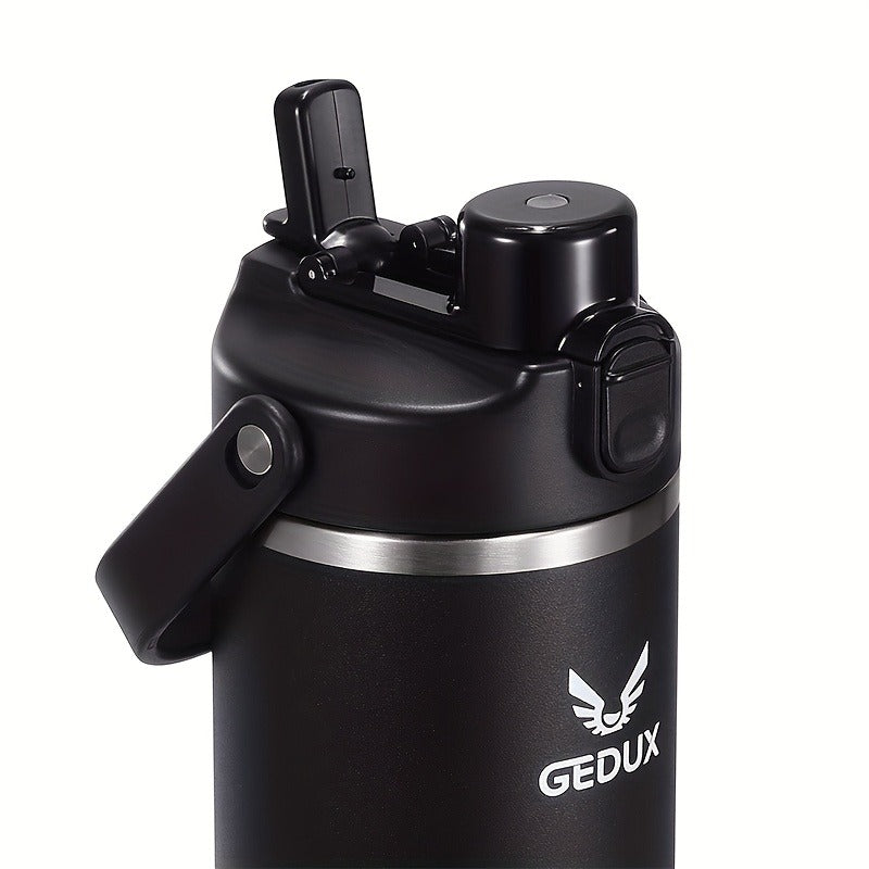 Insulated Water Bottle 32oz 40oz Stainless Steel Leak-Proof Sports Water Bottle with Handle Matte Finish Vacuum Thermos for Gym Hiking Camping Office Travel