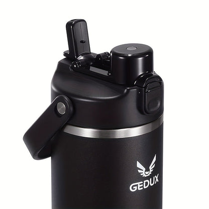 Insulated Water Bottle 32oz 40oz Stainless Steel Leak-Proof Sports Water Bottle with Handle Matte Finish Vacuum Thermos for Gym Hiking Camping Office Travel