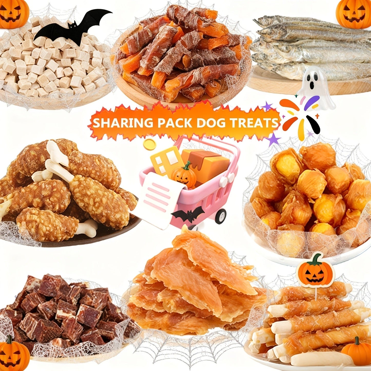 Freeze-Dried Dog Treats Assorted Pack – High Protein Chicken Duck & Egg Yolk Chews, Grain-Free Natural Training Rewards for Puppies Small Medium Large Dogs, Soft Chew Variety Bundle