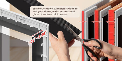 Dog Door 3-Flap Magnetic Pet Door for Interior & Exterior Doors or Wall – Heavy Duty Insulated Doggie Door with Closing Panel, Medium & Large, Fits Dogs 45–100 lbs, White & Black