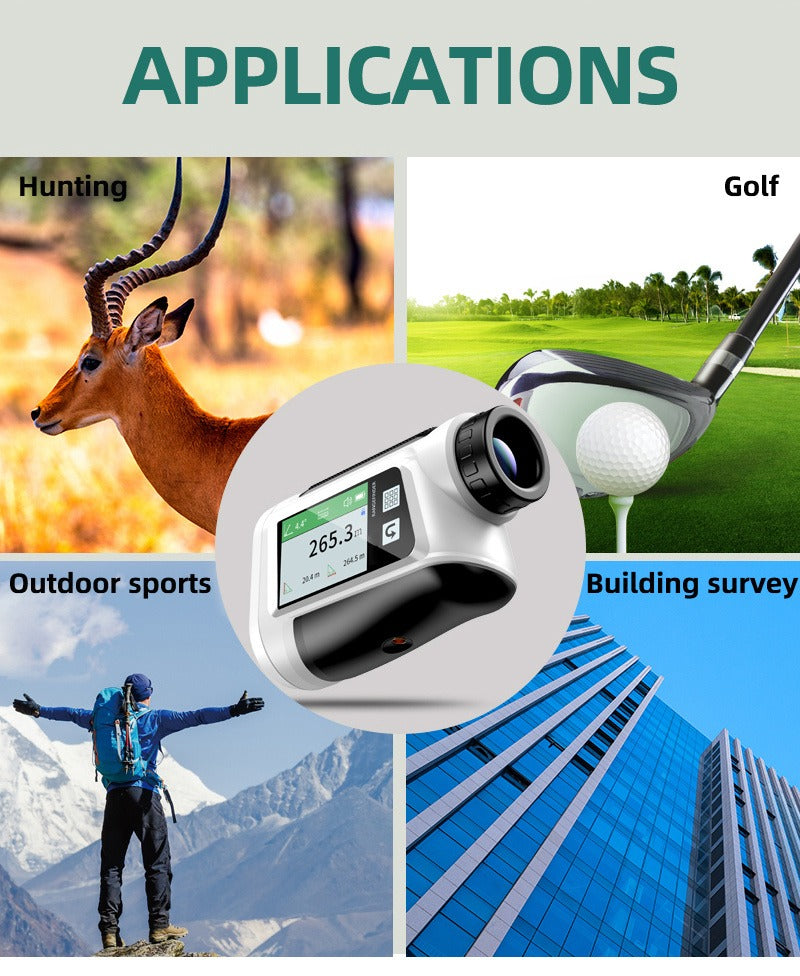 Laser Rangefinder 1000 Yard with Slope Compensation & Vibration Lock – USB Rechargeable Golf Rangefinder with Side Display Voice Broadcast 9 Modes M/Yard/Ft for Golf Hunting Disc Golf Outdoor Measurement