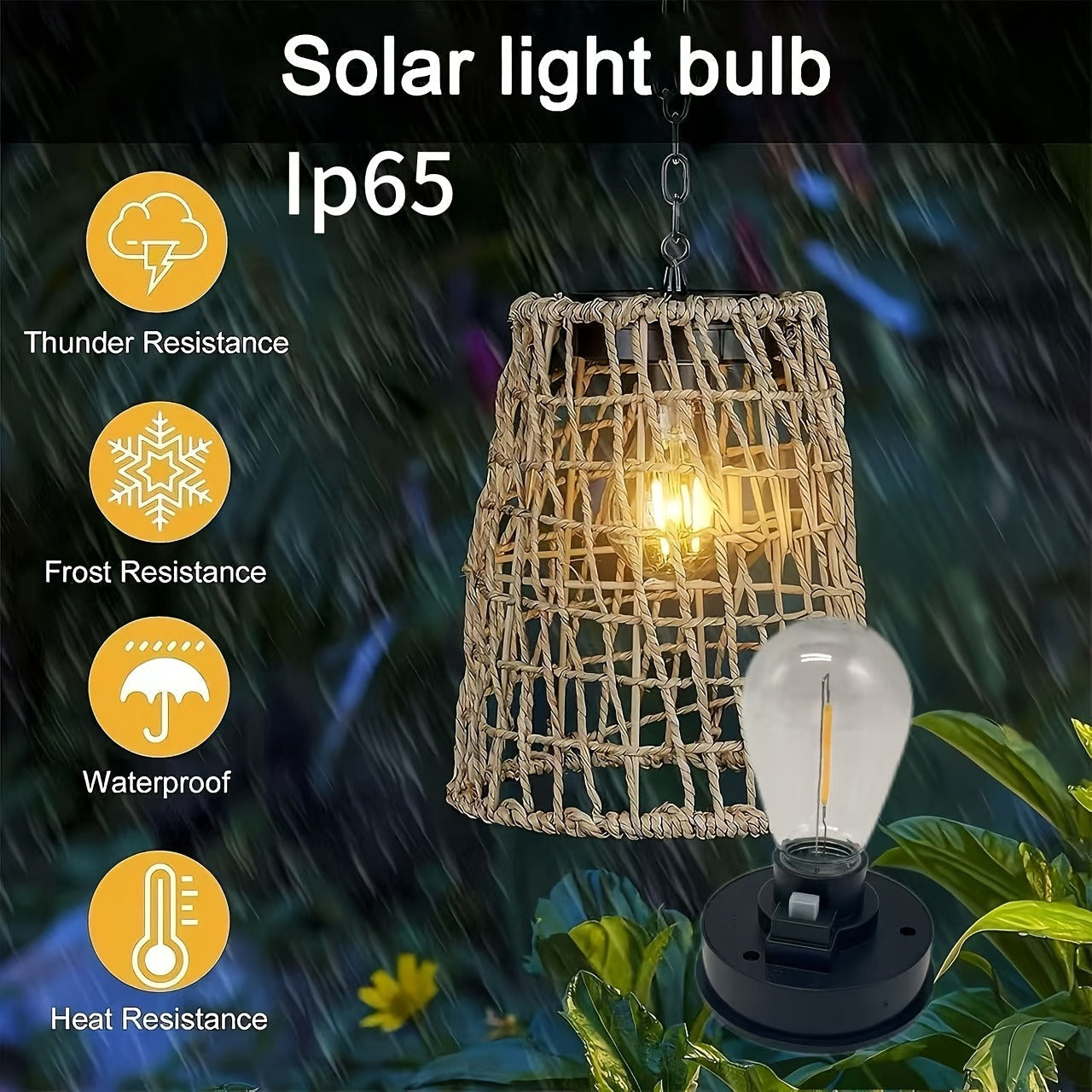 Solar Lantern Replacement Bulb IP65 Waterproof – Outdoor Solar Light Accessory, Top Bulb Replacement Kit | 2, 6 or 12 Pack