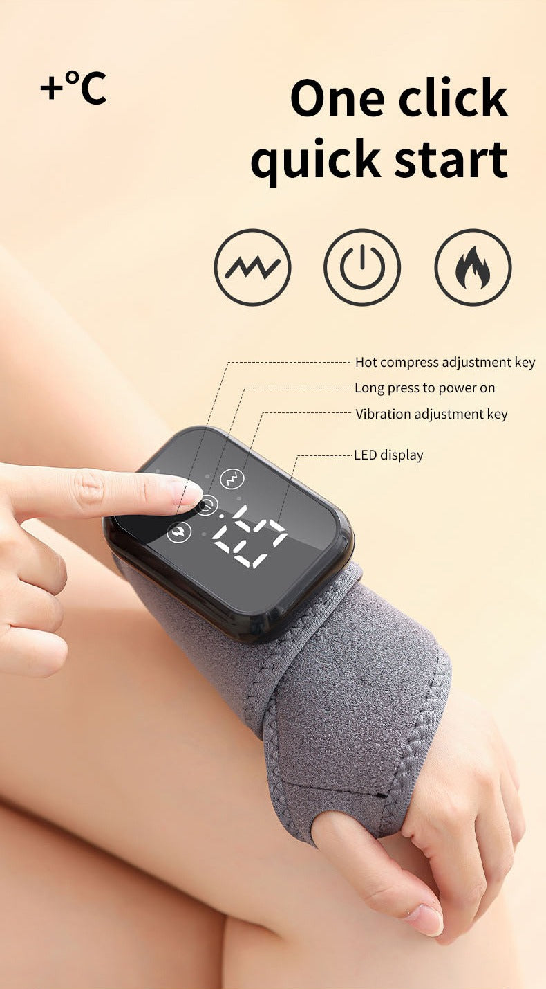 Hand Massager with Heat Vibration Wrist Guard Carpal Tunnel Relief