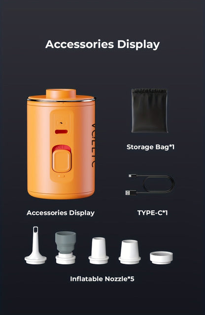 Portable Electric Air Pump USB Rechargeable 800mAh