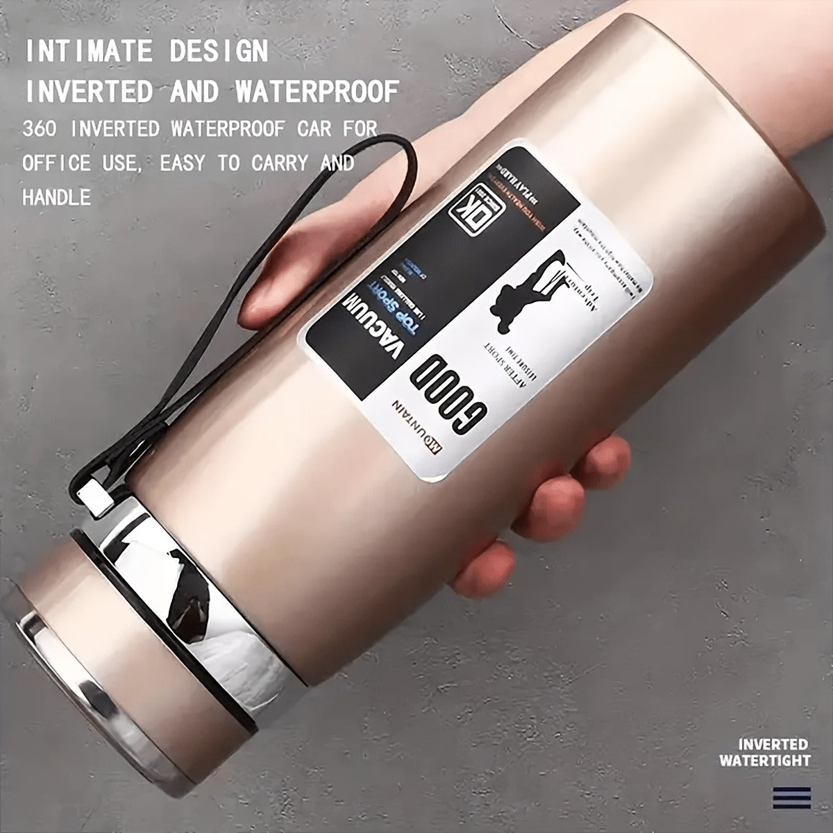 Insulated Water Bottle 1000ml 316 Stainless Steel – Double Wall Vacuum Flask with Leak-Proof Lid, Wide Mouth, Keeps Drinks Hot & Cold All Day for Camping, Hiking & Travel