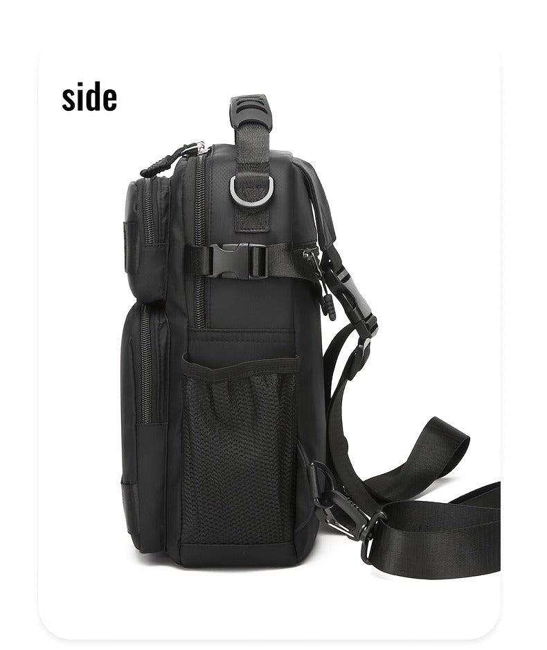 Crossbody Chest Bag Unisex Multipurpose Shoulder Sling Bag with Adjustable Strap Zipper Closure Versatile Carry Styles for Daily Use Travel Outdoor Black Grey