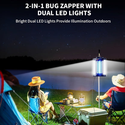 Plug-In Bug Zapper with Dual LED – 110V Electric Fly Killer & Mosquito Trap, Instant Kill for Mosquitoes, Flies & Cockroaches, with Bug Collector Tray, for Home, Office & Commercial Use (HK-5)