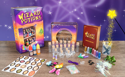 DIY Magic Potion Making Kit for Kids – Wizard Potion Bottles Craft Set Fantasy Arts & Crafts for Girls Boys Ages 6+ Halloween Christmas Birthday Gift Party Activity