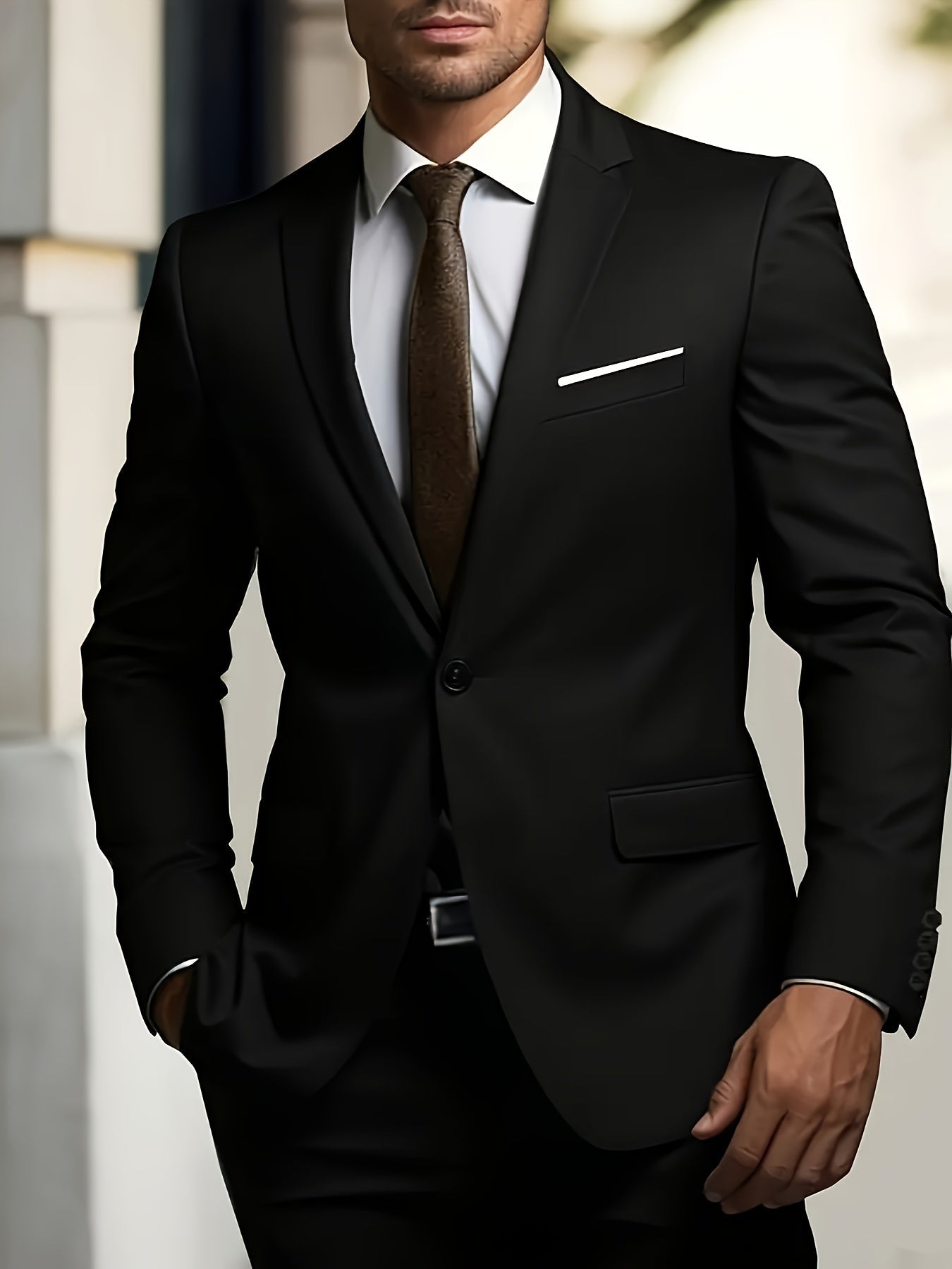 Men's Two-Piece Suit Set - Coordinated Everyday Style
