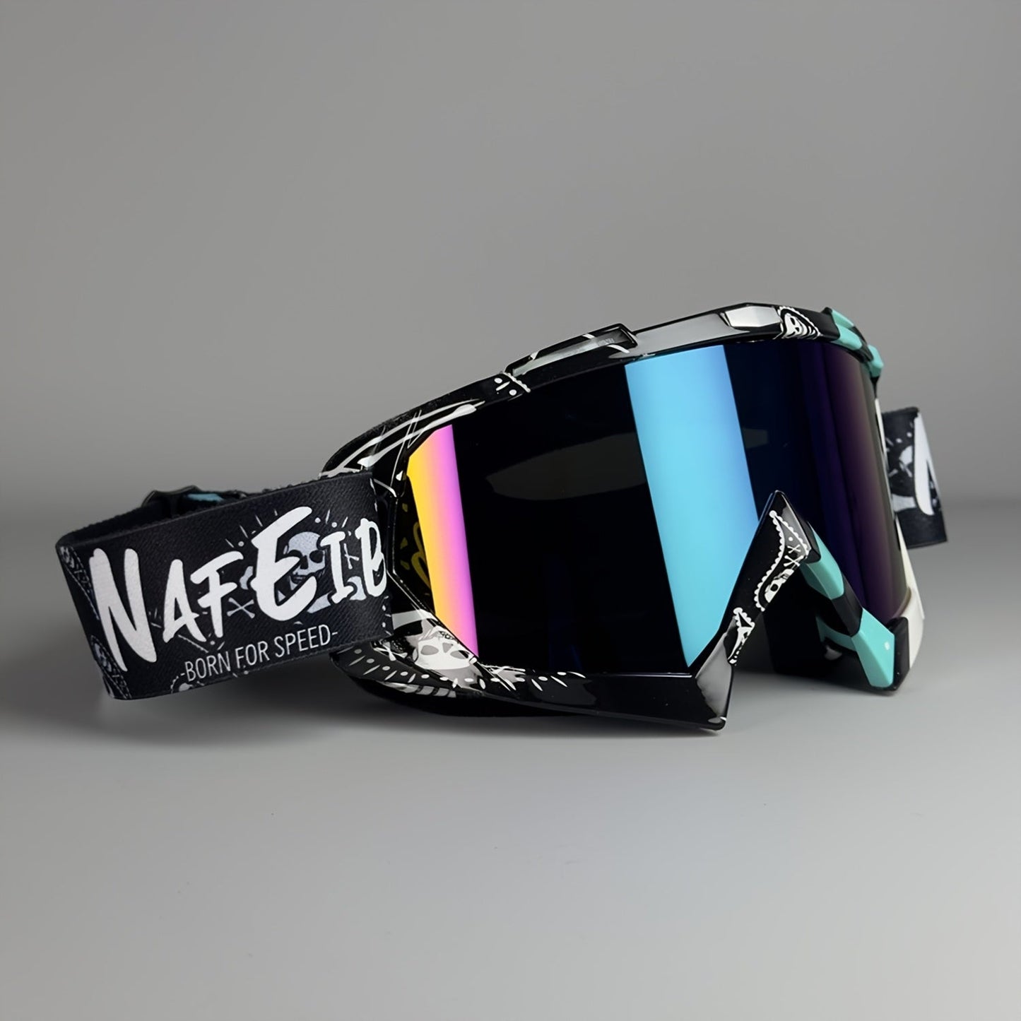 Ski Goggles with Headband – Mirror Coating Polycarbonate Lens, TPU Frame, Adjustable Thick Foam Pad, Anti-Fog Snow Goggles for Adults, 30+ Color Options for Skiing & Snowboarding