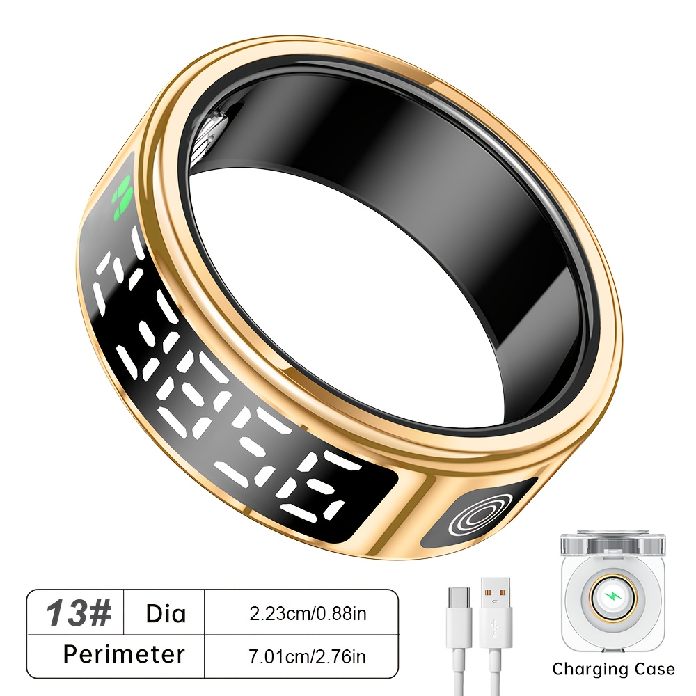Stainless Steel Smart Ring | Fitness Monitor USB Charging Gift