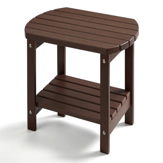 Outdoor Side Table, HDPE Adirondack Double Side Table 16.5 Inch Weatherproof Outdoor End shown in the main product view