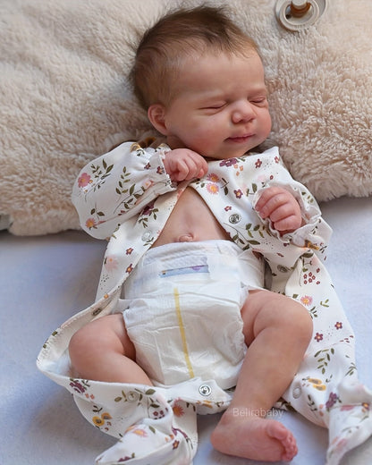 Reborn Baby Doll 19 Inch Full Vinyl Body Lifelike Newborn Girl Doll with Hand-Rooted Hair 3D Painted Skin Clothes Pacifier Bottle Birth Certificate – Perfect Gift for Girls Kids Collectors Birthday Christmas
