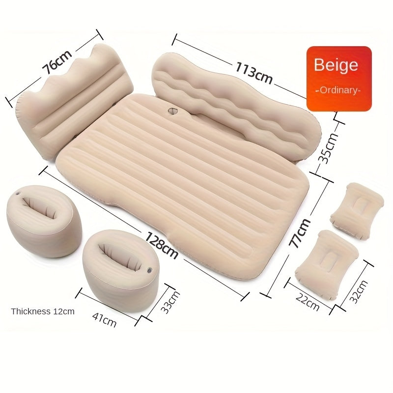 Inflatable Bed, Convenient Car Inflatable Bed - Including Storage Bag And Tool Kit, High Aesthetic And Comfortable Inflatable Car Bed, Outdoor Inflatable Bed, Car Additions, Soft And Skin Friendly Plush Folding Design