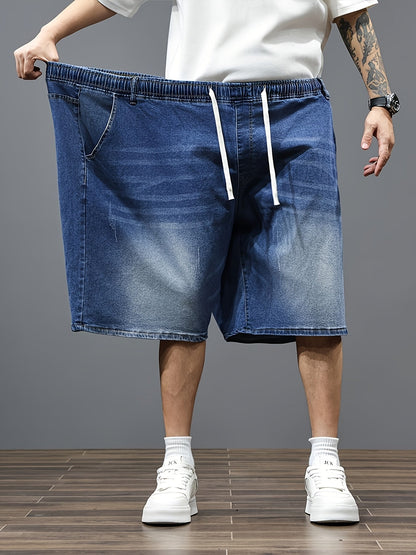 Men's Denim Shorts - Elastic Waist