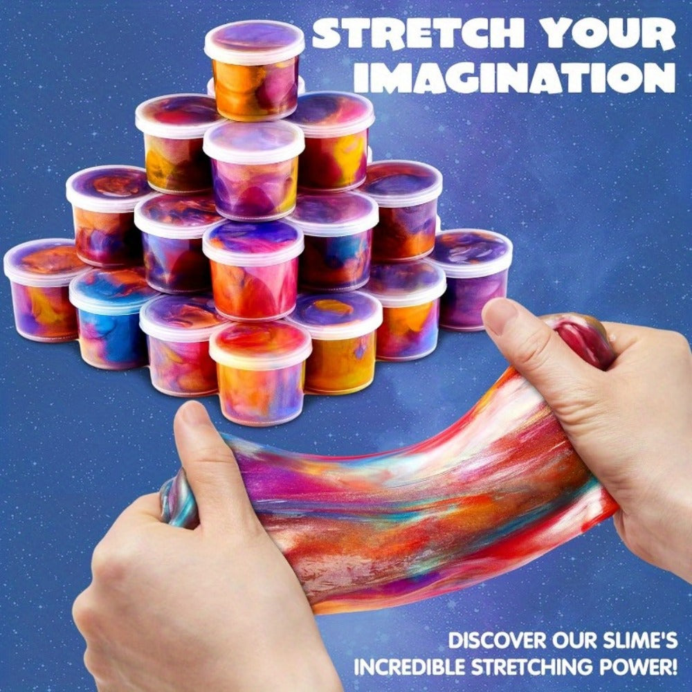 Galaxy Slime Party Favors for Kids 36 Pack Bulk Slime Cups Stretchy Non-Sticky Non-Toxic Classroom Rewards Goodie Bag Fillers for Birthday Easter Halloween Christmas Boys Girls