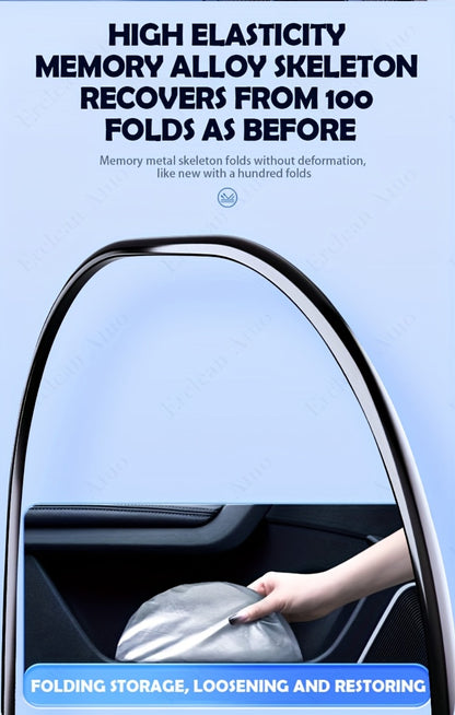 Car Windshield Sun Shade - Foldable Front Window UV Protection Sunshade Blocker, Heat Reflector Visor for Car Interior Cooling, Universal Fit Large Size Dashboard Protector
