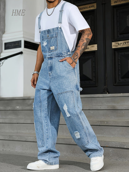 Men's Denim Overalls - Pocket Detail 907237