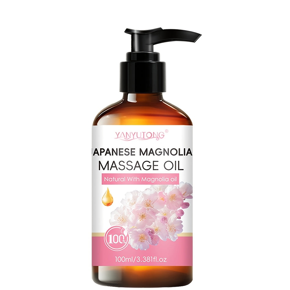 Moisturizing Massage Oil 3.38oz Natural Botanical - Turmeric, Rosemary, Lavender & Cherry Blossom with Glycerin, Nourishing Body Oil for All Skin Types, Gentle Non-Irritating Spa Skincare Gift for Women