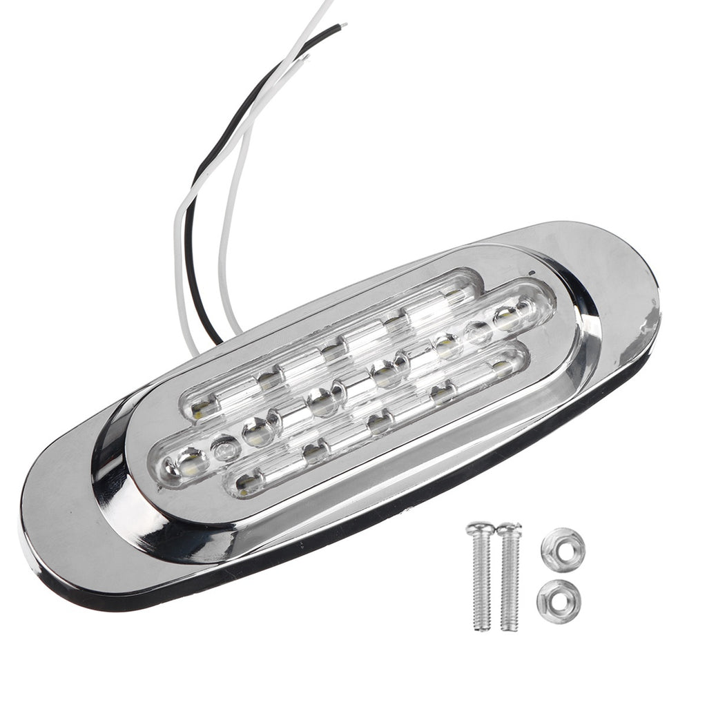 8pcs Ultra-Bright 16LED Car Side Marker Lights, 12-24V - Amber/White/Red/Blue/Green, Fit for Trucks & Trailers, Enhanced Visibility & Safety