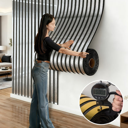 Luxury Mirror 3D Wallpaper Roll Self Adhesive Peel and Stick PVC Vinyl Film Grid Vertical Stripe Pattern for TV Wall Sofa Background Bedroom Living Room Decor Mirror Gold Silver Water Wave