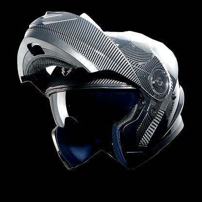 Motorcycle Modular Full Face Dual Visor Helmet Sun Shield Optional LED Tail Light: Modular901