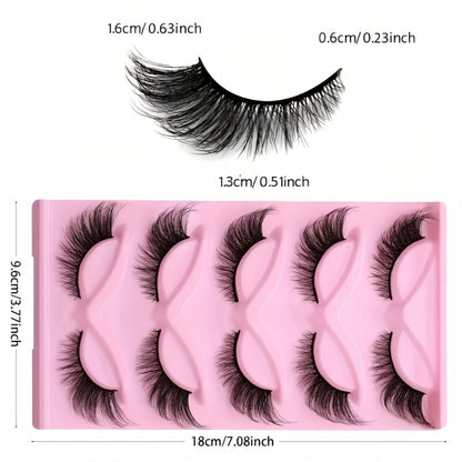 Wispy Cat Eye False Eyelashes 30 Pairs Long Voluminous Reusable Strip Lashes with Flexible Clear Band – Dramatic Eye Makeup for Parties, Date Night & Everyday Wear