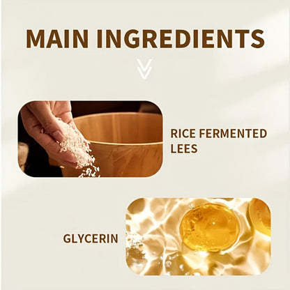 Hand Mask Cream 280g Moisturizing Brightening with Licorice & Distillers Grains – Deep Hydration for Dry Rough Peeling Hands, Hypoallergenic Anti-Aging Skin Care Treatment for Women