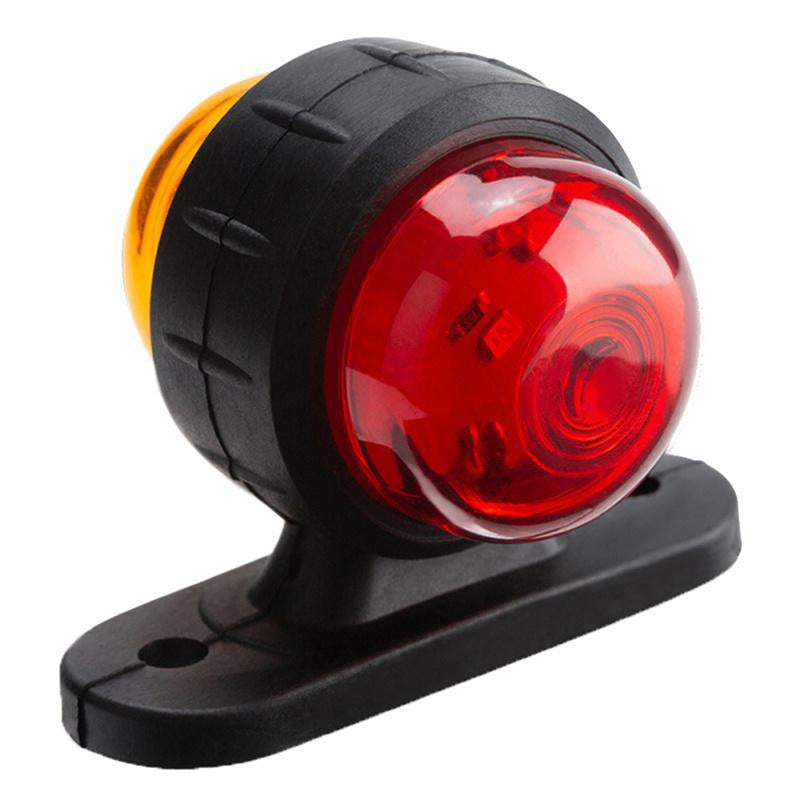 10pcs 12-24V Double-Sided Car Truck Side Indicator Lamps Red Amber Blinker Signal Indicator Lamp for Trailer Lorry Caravan