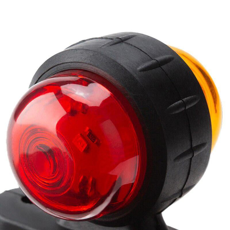 10pcs 12-24V Double-Sided Car Truck Side Indicator Lamps Red Amber Blinker Signal Indicator Lamp for Trailer Lorry Caravan