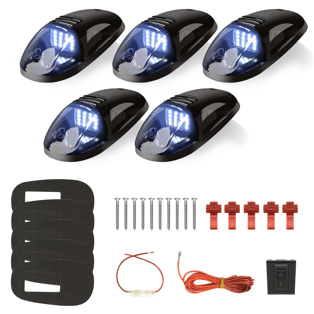 5pcs/Set 16/24 LED Roof Marker Light Bulbs, 12V Super Bright, Sturdy Construction, Easy Wiring Harness Replacement, Fits 2003-2018 1500 2500 3500 4500 5500 Pickup Trucks, Without Battery