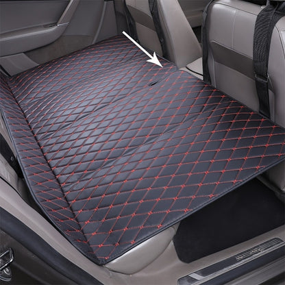 Car Mattress Foldable Back Seat Sleeping Pad Thickened Faux Leather Non-Inflatable Universal Sedan Bed for Travel Camping Afternoon Nap Road Trip