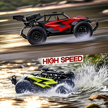 RC Off-Road Car with LED Lights for Kids Ages 6+ – High Speed All-Terrain Remote Control Buggy Light-Up RC Truck for Boys & Girls, Best Birthday Christmas Holiday Gift