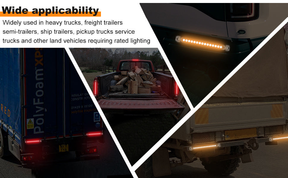 Set of 2 Smoked Lens 10-Inch LED Side Light Bars for Vehicles, Featuring Sequential Turn Signals, Suitable for Pickup Trucks And Utvs, Without Battery