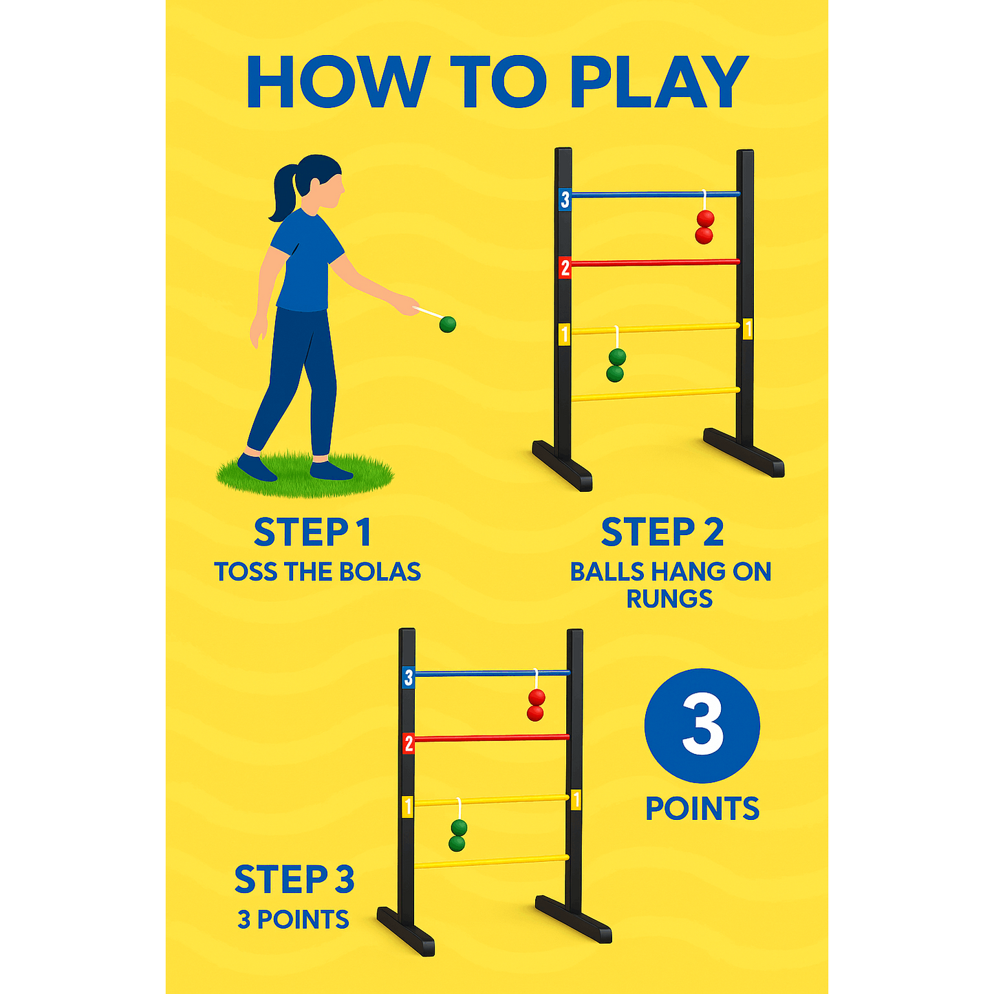 Outdoor Lawn Toss Game Set – Washer Toss & Ladder Toss for Backyard Party, Portable Yard Games for Adults Kids Family, Includes Carrying Case, Fun for Tailgate Camping Beach BBQ Gatherings