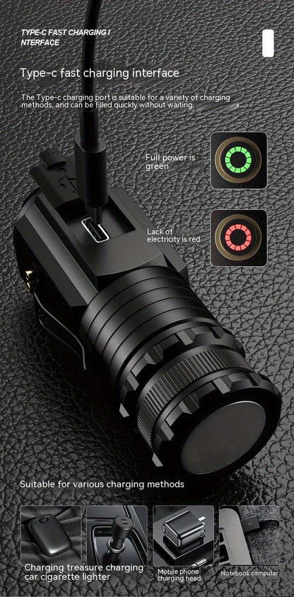 Magnetic LED Flashlight, 3000 Lumen Super Bright Rechargeable Torch with Strong Magnet Base, 300M Long Range Flood Beam for Outdoor, Camping, Household & Emergency Use