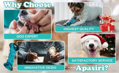 Indestructible Dog Chew Toy Nylon Bone for Aggressive Chewers - Tough Durable Dog Bone for Super Chewers, Long Lasting Chew Toys for Medium Large Breed Dogs, Teeth Cleaning & Boredom Relief