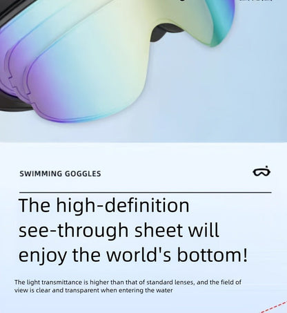 Anti-Fog Swimming Goggles Set – UV Protection, Earplugs & Nose Clip