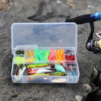 Fishing Lures Kit with Tackle Box – Mixed Plastic & Metal Baits, Hooks, Swivels & Jig Hooks (110/252/361pcs)
