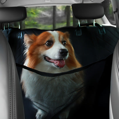 Dog Car Seat Cover for Back Seat - Waterproof Oxford & TPU Pet Seat Protector with Anti-Slip Base, Side Flaps, Seat Belt Openings & Mesh Window, Machine Washable Dog Car Cover for SUVs & Vehicles