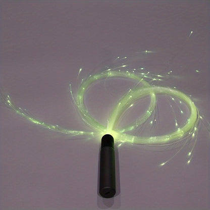 Rechargeable LED Fiber Optic Whip | 7-Color Glow Rave Dance Toy