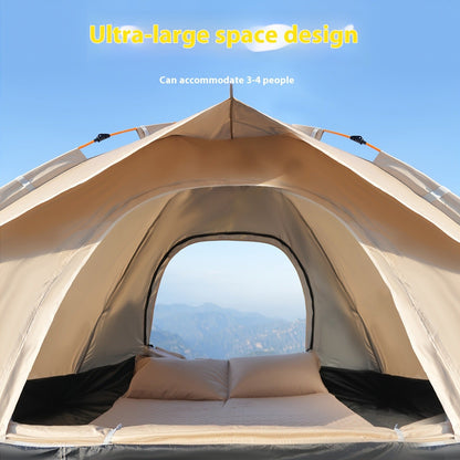 Pop Up Camping Tent Instant Setup – Automatic Windproof Lightweight Tent with Dual Doors & Mesh Windows, All-Season Waterproof Design for 1-3 & 3-4 Person, Ideal for Camping, Hiking & Travel