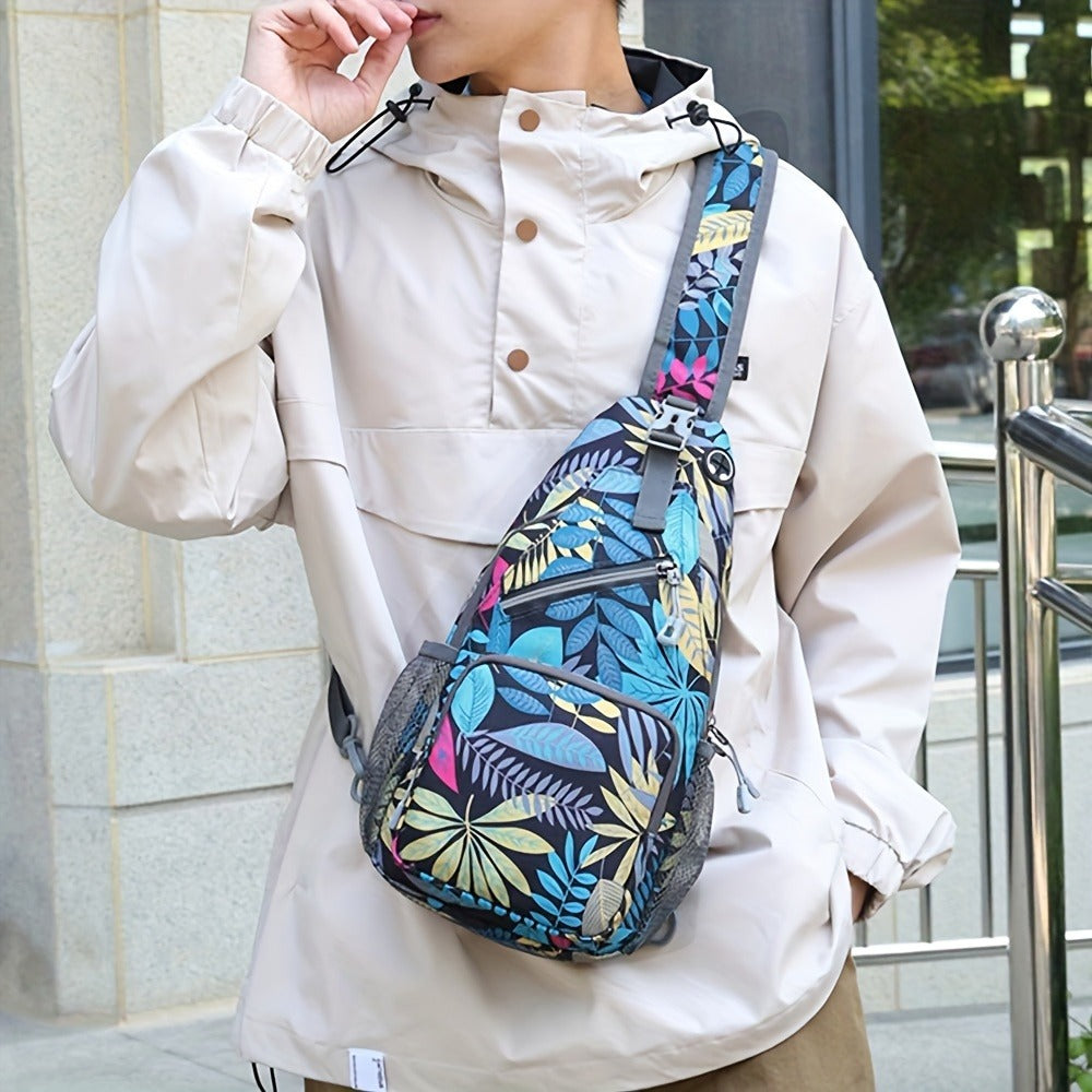 Crossbody Bag for Women & Men, Large Capacity Single Shoulder Bag with Zipper, Lightweight Multi-Pocket Design, Casual Sling Bag for Travel, Hiking, Work & Daily Use – Multiple Colors Available