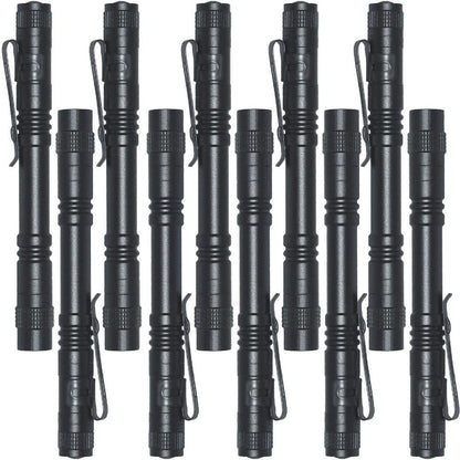 Pen Light Flashlights Bulk Pack with Clip - Mini Slim LED Pocket Torch for Camping, Outdoor, Home & Emergency Use, 5/10/20pcs (Batteries Not Included)