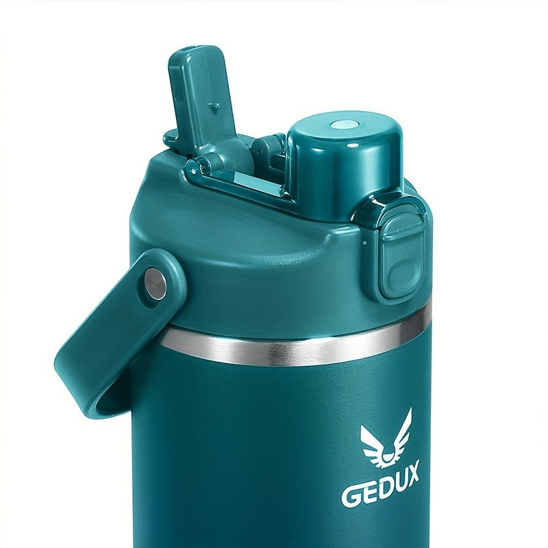 Insulated Water Bottle 32oz 40oz Stainless Steel Leak-Proof Sports Water Bottle with Handle Matte Finish Vacuum Thermos for Gym Hiking Camping Office Travel