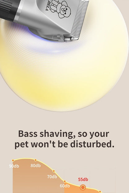 Pet Grooming Clippers Rechargeable with LED Display - Cordless Electric Dog Cat Hair Clipper, Detachable Blades 4 Guide Combs Low Noise, Professional Wireless Pet Trimmer with Accessories, Red