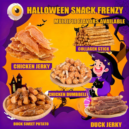 Duck Jerky Dog Treats – Chicken-Wrapped Sweet Potato Sticks, Chewy Long Lasting Chews for Small Medium Large Dogs, Easily Digestible Training Treats & Pet Snacks for All Breeds