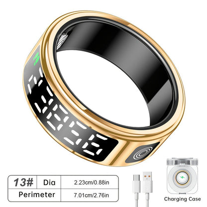 Stainless Steel Smart Ring | Fitness Monitor USB Charging Gift