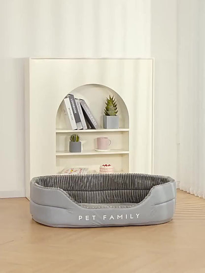 Furry Round Pet Bed for Dogs & Cats - Soft Warm Washable Dog Bed with Anti-Slip Base, Foldable Breathable Plush Cat Bed Mattress for Small Medium Large Pets, Indoor Dog Cage Pad, Sizes M-XXL
